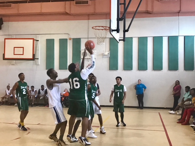 Basketball Team in Action